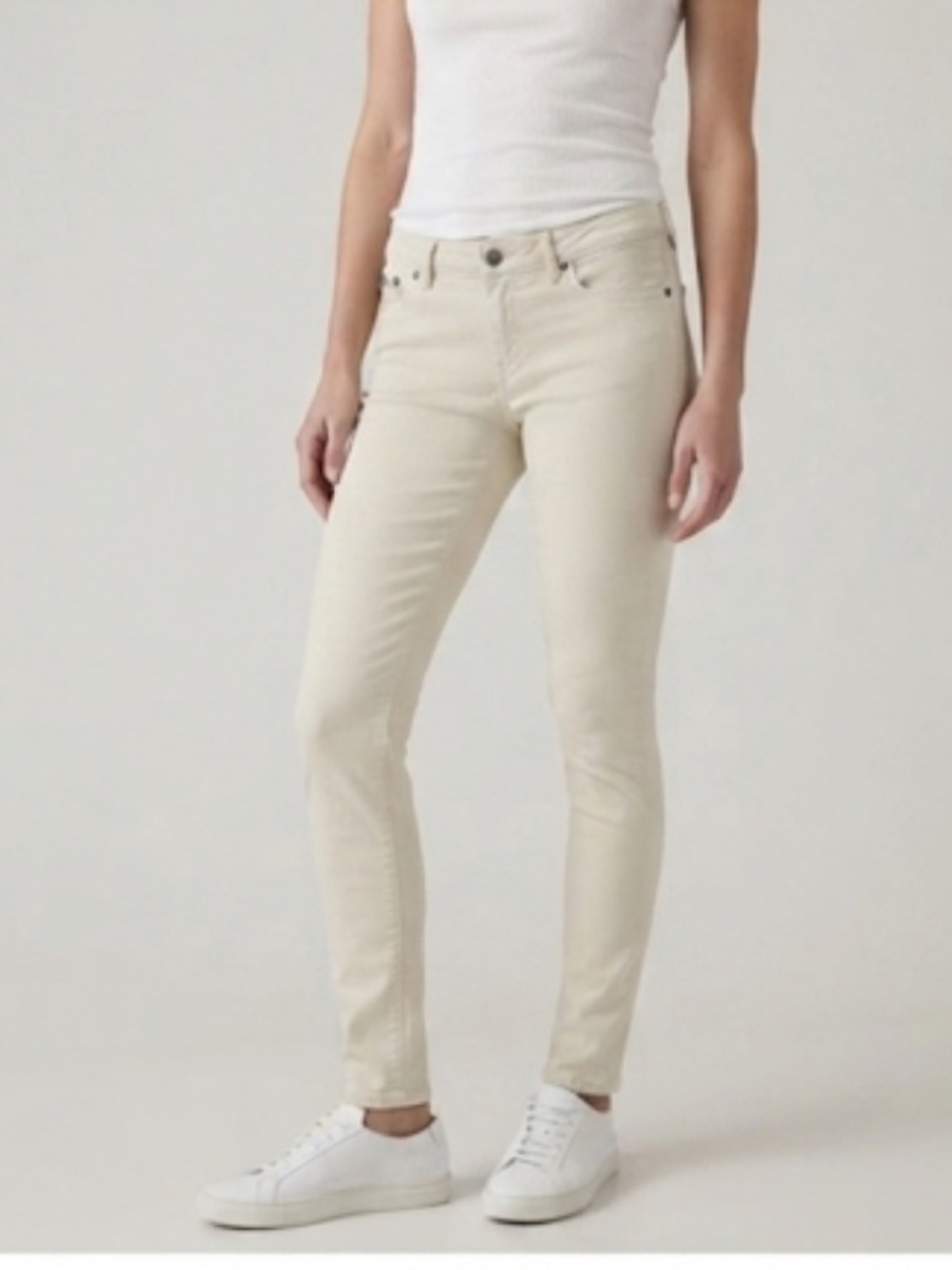 PrAna Ivory Low Rise Skinny Jeans Size 2